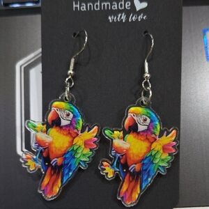 Colorful Parrot Bird Earrings